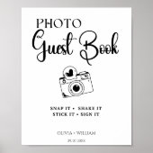 フォトゲストブックエレガントなウェディングサイン ポスター (正面)