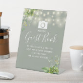 フォトゲストブックグリーナリーサージグリーン結婚ズ 台座サイン (インサイチュ)