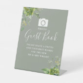 フォトゲストブックグリーナリーサージグリーン結婚ズ 台座サイン (正面)