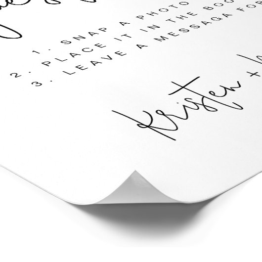 フォトゲストブックサインテンプレート、フォトゲストブック ポスター (角)