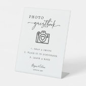 フォトゲストブックサインミニマルス結婚アクリルB613 台座サイン (正面)