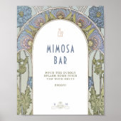 フォトゲストブックサインヴィンテージアールヌーボーバイミュシャ ポスター (正面)