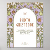 フォトゲストブックサインヴィンテージアールヌーボーバイミュシャ ポスター (正面)