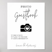 フォトゲストブックサイン結婚のフォトゲストブック ポスター (正面)