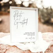 フォトゲストブックサイン |モダンミニマ結婚リスト ポスター