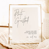 フォトゲストブックサイン |モダンミニマ結婚リスト ポスター