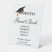 フォトゲストブックサイン、卒業写真ゲストブック 台座サイン (正面)