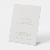 フォトゲストブックシンプル結婚のサイン 台座サイン (正面)