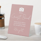 フォトゲストブックスクリプトダスティバラピンク結婚ズ 台座サイン (インサイチュ)