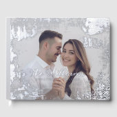 フォトゲストブックホワイトフォイルエレガントゲストブック ゲストブック (正面)