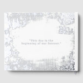 フォトゲストブックホワイトフォイルエレガントゲストブック ゲストブック (裏面)