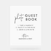 フォトゲストブックホワイト結婚ズ アクリルサイン (正面)
