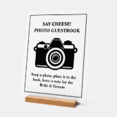 フォトゲストブック結婚のアクリル記号 アクリルサイン (傾斜)