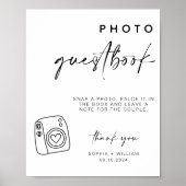 フォトゲストブック |の結婚ゲストブックサイン ポスター (正面)