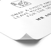 フォトゲストブック |モダンミニマ結婚リスト ポスター (角)