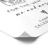 フォトゲストブック |モダンミニマ結婚リスト ポスター (角)