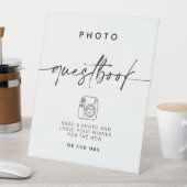 フォトゲストブック |モダンミニマ結婚リスト 台座サイン (インサイチュ)