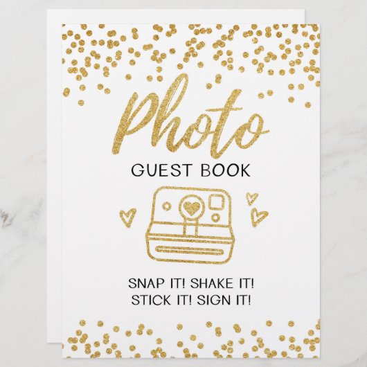 フォトゲスト結婚ブックのサイン (正面/裏面)