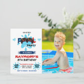 フォトゲーマープールパーティー誕生日 招待状 (スタンド正面)