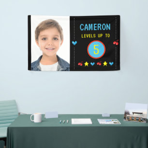 フォトゲーマーPixel Arcadeレベルアップ5th誕生日 横断幕