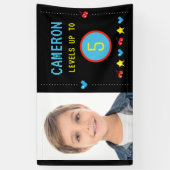 フォトゲーマーPixel Arcadeレベルアップ5th誕生日 横断幕 (縦)