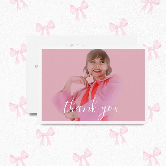 フォトコケットライトボウサンキューカード ノートカード