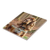 フォトコッカースパニエル犬KEEPSAKEパーソナライズ タイル (側面)