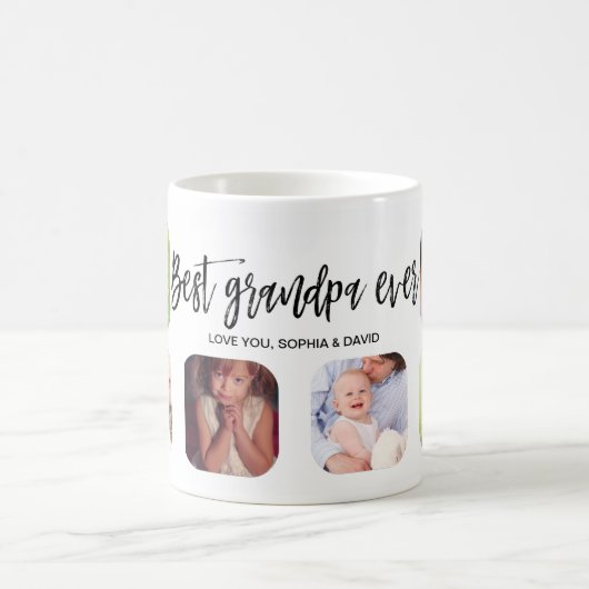 フォトコパーソナライズされたラージュ最高ののじいちゃん贈り物 コーヒーマグカップ (中央)