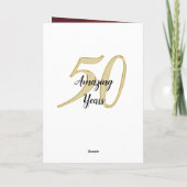 フォトコパーソナライズされたラージュ50周年 カード (裏面)
