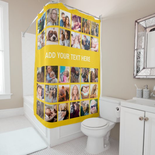 フォトコモダンラージュ黄 シャワーカーテン (インサイチュ)