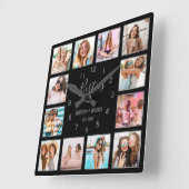 フォトコラカスタムージュの友モダン情の作成 スクエア壁時計 (傾斜)