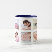 フォトコラカスタムージュダークブルーモノグラム マグカップ (中央)