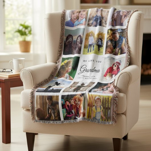 フォトコラモダンージュおばあちゃんナナファミリーインスタグラム スローブランケット