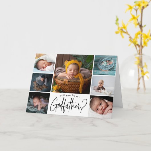 フォトコラモダンージュのゴッドファザー提案カード カード (黄色い花)