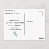 フォトコラモダンージュハッピーホリデーズクリスマス ポストカード (裏面)