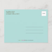 フォトコラージアクアグリーンベビー誕生のお知らせ 案内ポストカード (裏面)