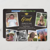 フォトコラージカルボードグラードパーティの招待状 招待状 (正面/裏面)