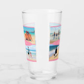 フォトコラージガラスとカスタム文字 タンブラーグラス (左)