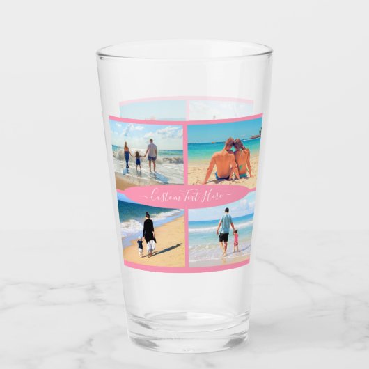 フォトコラージガラスとカスタム文字 タンブラーグラス (正面)