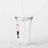 フォトコラージギフト「愛するママ」ピンク アクリルタンブラー (左)