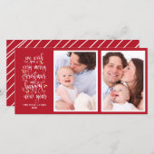 フォトコラージクリスマスカード – 2枚の縦写真 シーズンカード (正面/裏面)