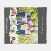 フォトコラージグザグフォトストリップファ最高のミリエバー フリースブランケット (正面(横))