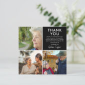 フォトコラージグリッド葬儀悔やみや弔慰サンキューカード サンキューカード (スタンド正面)
