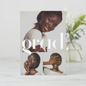 フォトコラージグレイ卒業パーティー3 招待状 (スタンド正面)