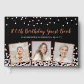 フォトコラージシルバーバラ金ゴールド100誕生日 ゲストブック (正面)
