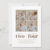 フォトコラージジョイント誕生日 招待状 (正面)