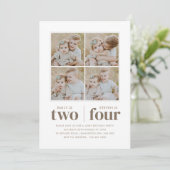 フォトコラージジョイント誕生日 招待状 (スタンド正面)