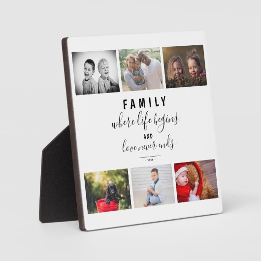 フォトコラージスクリプモダントファミリーキープサケことわざ フォトプラーク (正面)