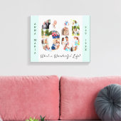 フォトコラージセット60ミントホワイトカスタム キャンバスプリント (インサイチュ (リビング))