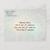 フォトコラージネオングリーンハッピーニューイヤー シーズンポストカード (裏面)